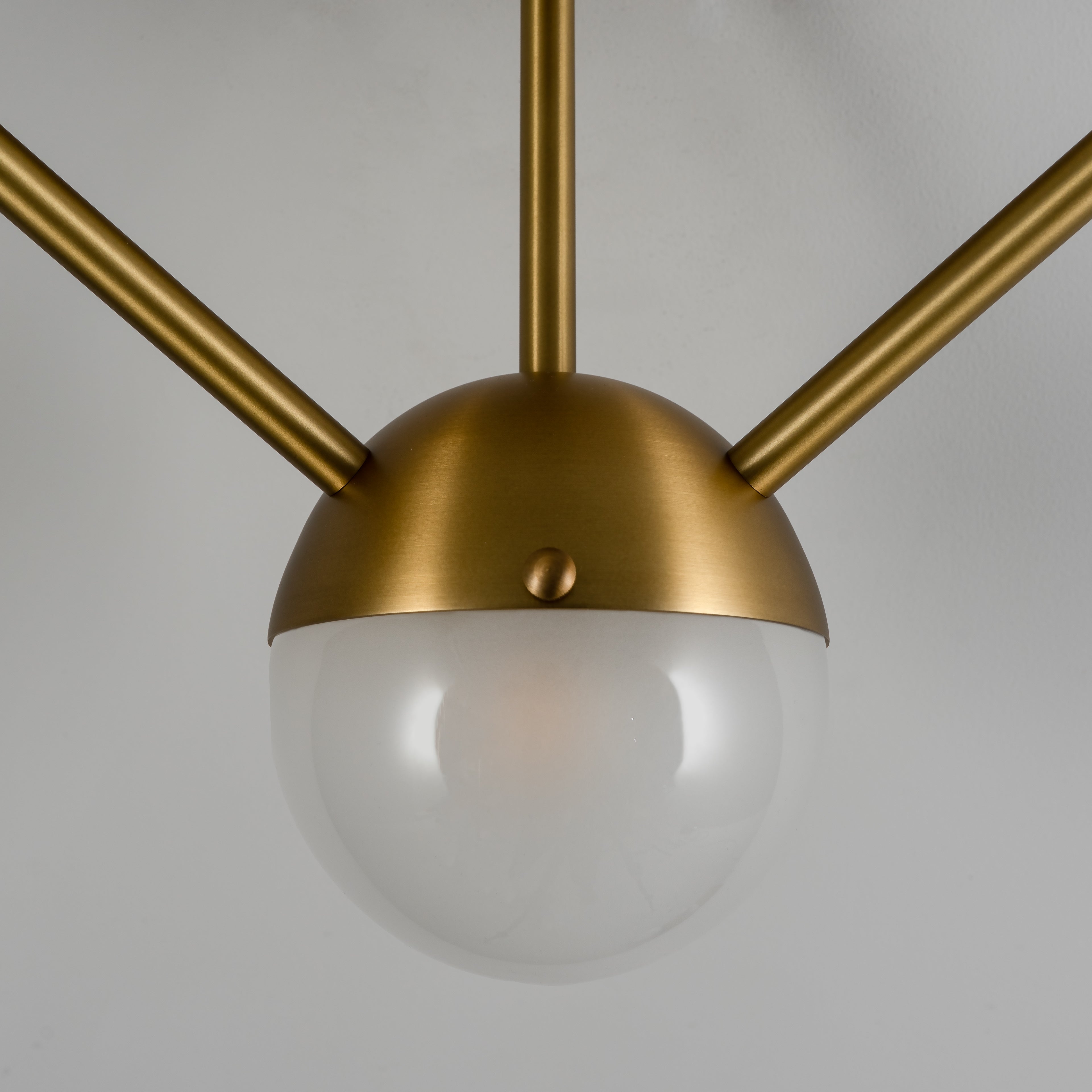 Schwung Molecule 5 Frosted Burnished Brass Wall Light